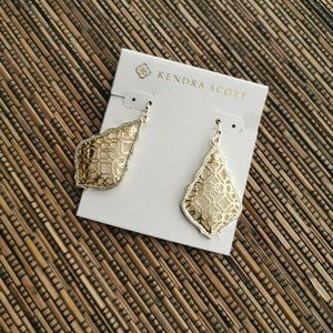 Addie Gold Filigree Mix Drop Earrings